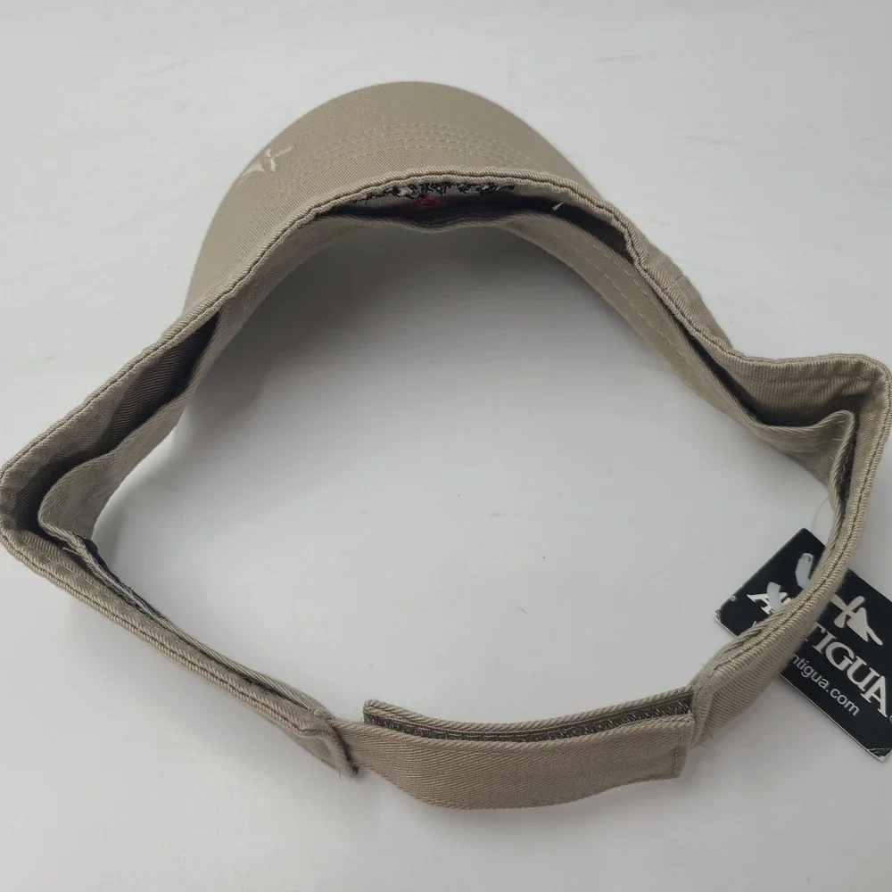Antigua Visor Hat Adjustable Beige Red Black Golf Sports Sun Outdoors Hiking Men